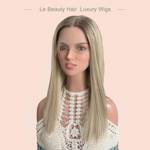 Load image into Gallery viewer, Lebeauty Hair Gorgeous Buttery Blonde With Subtle Lowlights Full Hand Tied Wigs European Lace Top Wigs Jewish Wig