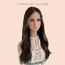 Load image into Gallery viewer, Lebeauty Hair Highlight Brown Lace Top Wigs European Jewish Wig Wave Kosher Wigs
