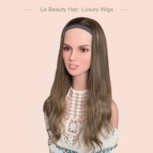 Load image into Gallery viewer, Lebeauty Hair Ashy Brown With Highlights Color Wigs Band Fall Wigs European Jewish Wig Wave Kosher Wigs