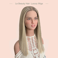Load image into Gallery viewer, Lebeauty Hair Gorgeous Buttery Blonde With Subtle Lowlights Full Hand Tied Wigs European Lace Top Wigs Jewish Wig
