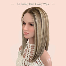 Load image into Gallery viewer, Lebeauty Hair Gorgeous Highlights Brown Bleached Konts Wigs Lace Top Wigs European Jewish Wig