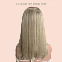 Load image into Gallery viewer, Lebeauty Hair Gorgeous Buttery Blonde With Subtle Lowlights Full Hand Tied Wigs European Lace Top Wigs Jewish Wig