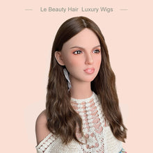 Load image into Gallery viewer, Lebeauty Hair Highlights Auburn Brown Color Wigs Silk Top Wigs European Jewish Wig Wave Kosher Wigs