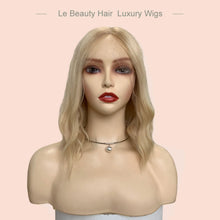 Load image into Gallery viewer, Lebeauty Hair Luxury Blonde Color With Dark Root Wigs Lace Top Wigs European Hair Jewish Wig Kosher Wigs