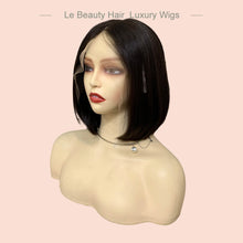 Load image into Gallery viewer, Natural Black Color Jewish Wigs European Virgin Hair Lace Top Wig