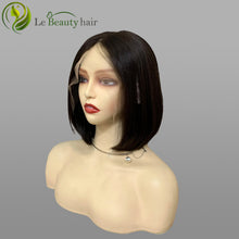 Load image into Gallery viewer, Natural Black Color Jewish Wigs European Virgin Hair Lace Top Wig