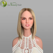 Load image into Gallery viewer, Lebeauty Hair Gorgeous Blonde With Lowlight Lace Top Wigs European Jewish Wig In Stock
