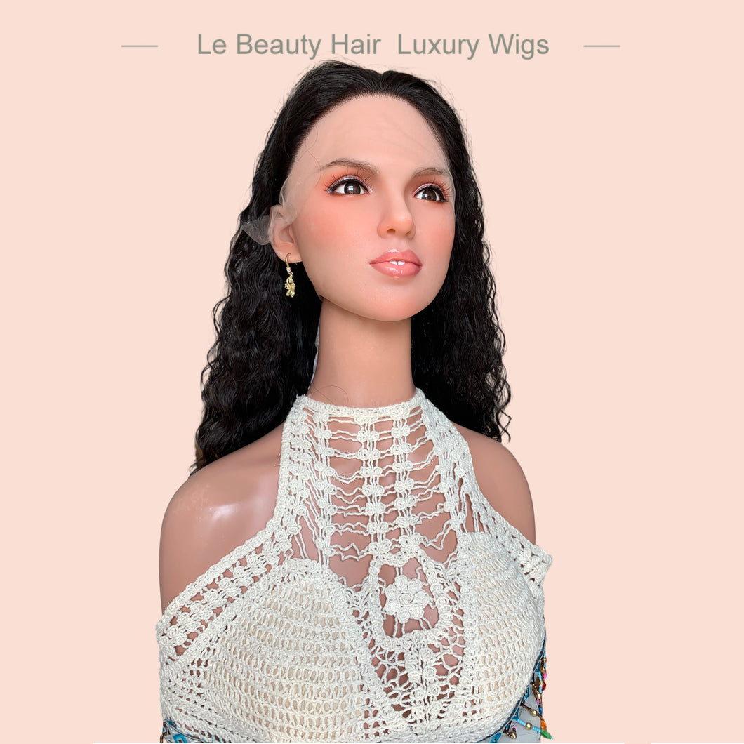 Virgin European Hair Curly Lace Pony Wig Human Hair