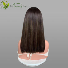 Load image into Gallery viewer, Lebeauty Hair Highlights Brown Color Wigs Lace Top Wigs European Jewish Wig BOB Kosher Wigs