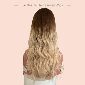 Long Length Blonde Color Swiss Lace Top Jewish Wigs Kosher Wig With Baby Hair