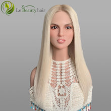Load image into Gallery viewer, Lebeauty Hair Platinum Blonde Wig Lace Top Wigs European Blonde Jewish Wig Kosher Wigs