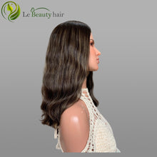 Load image into Gallery viewer, Silk Top Wig Jewish Kosher Skin Base European Hair Wave With Highlights Top Quality Hair