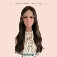 Load image into Gallery viewer, Lebeauty Hair Highlight Brown Lace Top Wigs European Jewish Wig Wave Kosher Wigs