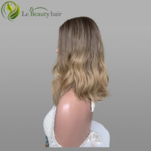 Load image into Gallery viewer, Blonde Color Wave Lace Top Wig Swiss Lace Brazilian Human Hair