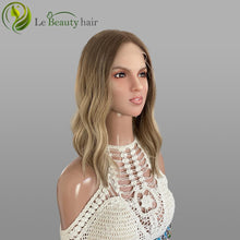 Load image into Gallery viewer, Lebeauty Hair Gorgeous Ombre Blonde Color Wigs Lace Top Wigs European One Time Wave Jewish Wig