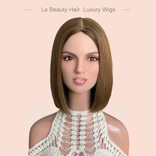 Lebeauty Hair Luxury Light Brown Color Wigs Silk Top Wigs Slavic Hair Jewish Wig BOB Kosher Wigs