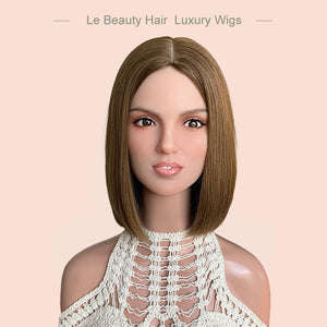 Lebeauty Hair Luxury Light Brown Color Wigs Silk Top Wigs Slavic Hair Jewish Wig BOB Kosher Wigs