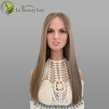 Load image into Gallery viewer, Blonde Color Swiss Lace Top Human Hair Wig Jewish Kosher Wigs