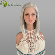 Load image into Gallery viewer, Lebeauty Hair Lace Top Wigs European Hair Grey Color Lace Wigs Jewish Wig Kosher Wigs