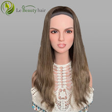 Load image into Gallery viewer, Lebeauty Hair Ashy Brown With Highlights Color Wigs Band Fall Wigs European Jewish Wig Wave Kosher Wigs