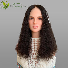 Load image into Gallery viewer, Lebeauty Hair Swiss Lace Jewish Wigs Curly Natural Brown European Hair Lace Top wigs For Women