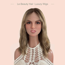 Load image into Gallery viewer, Lebeauty Hair Dark Blonde Color Wigs Lace Top Wigs European Jewish Wig Wave Kosher Wigs