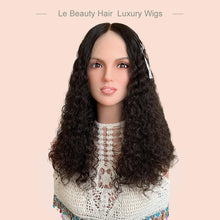 Load image into Gallery viewer, Lebeauty Hair Swiss Lace Jewish Wigs Curly Natural Brown European Hair Lace Top wigs For Women