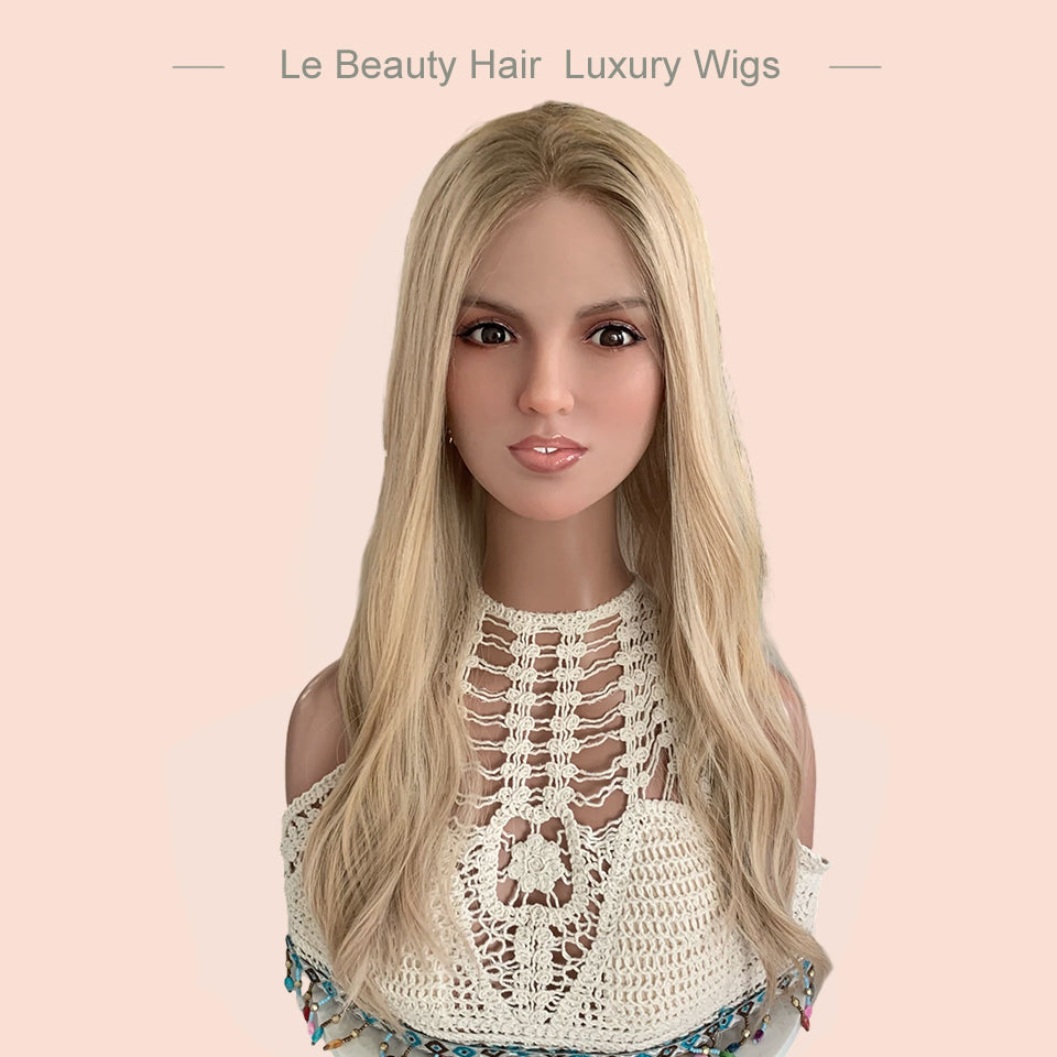 Lebeauty Hair Gorgeous Honey Blonde Color Wigs Lace Top Wigs European Jewish Wig