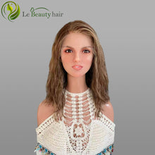 Load image into Gallery viewer, Lebeauty Hair Brown With Highlight Color With Highlight Around Face Wigs Lace Top Wigs European Jewish Wig Wave Kosher Wigs
