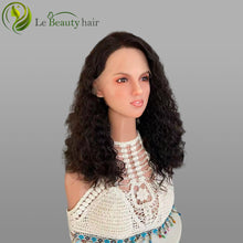 Load image into Gallery viewer, Lebeauty Hair Natural Black Color Curly Hair Wigs Lace Top Wigs European Jewish Wig Wave Kosher Wigs