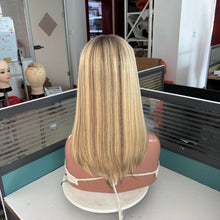 Load image into Gallery viewer, Lebeauty Hair Gorgeous Blonde With Lowlight Lace Top Wigs European Jewish Wig In Stock