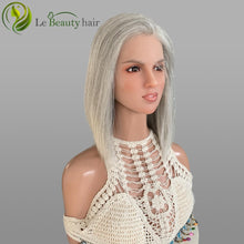Load image into Gallery viewer, Lebeauty Hair Lace Top Wigs European Hair Grey Color Lace Wigs Jewish Wig Kosher Wigs