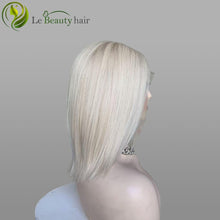 Load image into Gallery viewer, Lebeauty Hair Gorgeous White Blonde Color Lace Top Wig European Hair Straight Hair Wig Jewish Wig