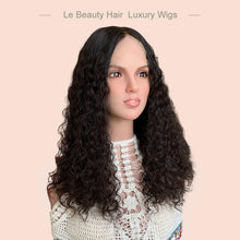 Load image into Gallery viewer, Lebeauty Hair Swiss Lace Jewish Wigs Curly Natural Brown European Hair Lace Top wigs For Women
