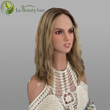 Load image into Gallery viewer, Lebeauty Hair Dark Blonde Color Wigs Lace Top Wigs European Jewish Wig Wave Kosher Wigs