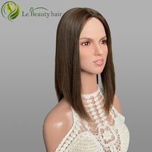 Load image into Gallery viewer, Lebeauty Hair Luxury Light Brown Color Silk Top Slavic Hair Jewish Topper Straight Silk Toppers