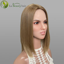 Load image into Gallery viewer, Lebeauty Hair Luxury Light Blonde Color Silk Top Slavic Hair Jewish Topper Straight Silk Toppers