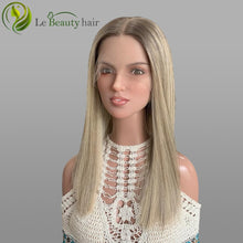 Load image into Gallery viewer, Lebeauty Hair Gorgeous Buttery Blonde With Subtle Lowlights Full Hand Tied Wigs European Lace Top Wigs Jewish Wig