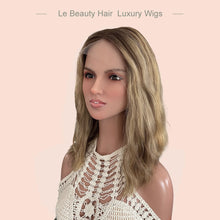 Load image into Gallery viewer, Lebeauty Hair Dark Blonde Color Wigs Lace Top Wigs European Jewish Wig Wave Kosher Wigs