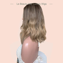 Load image into Gallery viewer, Blonde Color Wave Lace Top Wig Swiss Lace Brazilian Human Hair