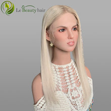 Load image into Gallery viewer, Lebeauty Hair Platinum Blonde Wig Lace Top Wigs European Blonde Jewish Wig Kosher Wigs