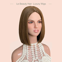 Load image into Gallery viewer, Lebeauty Hair Luxury Light Brown Color Wigs Silk Top Wigs Slavic Hair Jewish Wig BOB Kosher Wigs