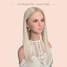 Load image into Gallery viewer, Lebeauty Hair Platinum Blonde Wig Lace Top Wigs European Blonde Jewish Wig Kosher Wigs