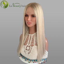 Load image into Gallery viewer, Lebeauty Hair Platinum Blonde Color Wig Lace Top Wigs European Jewish Wig Kosher Wigs