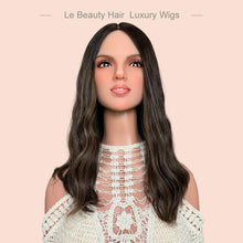 Load image into Gallery viewer, Silk Top Wig Jewish Kosher Skin Base European Hair Wave With Highlights Top Quality Hair
