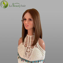 Load image into Gallery viewer, Lebeauty Hair Light Auburn With Highlight Color Lace Top Wigs European Jewish Wig Wave Kosher Wigs