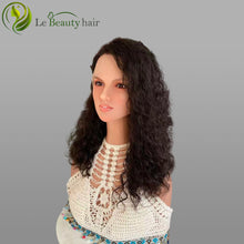 Load image into Gallery viewer, Lebeauty Hair Natural Black Color Curly Hair Wigs Lace Top Wigs European Jewish Wig Wave Kosher Wigs