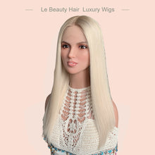 Load image into Gallery viewer, Lebeauty Hair Platinum Blonde Wig Lace Top Wigs European Blonde Jewish Wig Kosher Wigs