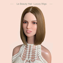 Load image into Gallery viewer, Lebeauty Hair Luxury Light Brown Color Wigs Silk Top Wigs Slavic Hair Jewish Wig BOB Kosher Wigs
