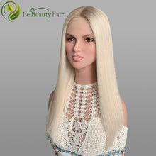 Load image into Gallery viewer, Lebeauty Hair Platinum Blonde Wig Lace Top Wigs European Blonde Jewish Wig Kosher Wigs